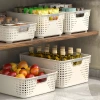 Snack and sundries storage baskets, household plastic storage baskets, kitchen cabinets, storage boxes, dormitory wardrobes, clothes sorting boxes Application Scenario